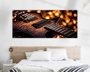 Gitaar voor felle lampen van Poster Art Shop