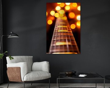 Gitaar in een warm lichtspel van Poster Art Shop