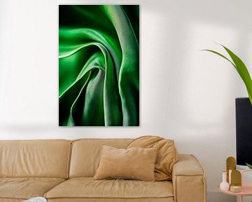 Green silk in an elegant swing by Poster Art Shop