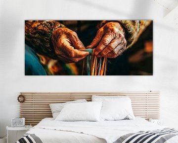 Handwerken met gekleurde garens van Poster Art Shop