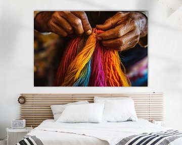 Handwork with coloured yarns by Poster Art Shop