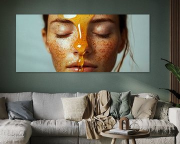 Honey mask for radiant skin by Poster Art Shop