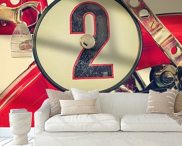 Detail of a classic Ducati Cucciolo motorcycle by Martin Bergsma