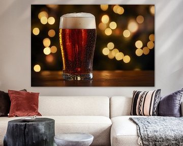 Koel bier in zacht licht van Poster Art Shop