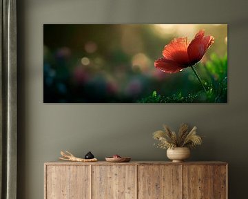 Bright poppy blossom in the sunlight by Poster Art Shop