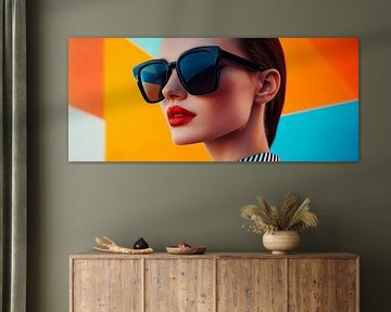 Modern woman with sunglasses and style by Poster Art Shop