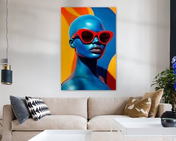 Modern beauty with blue skin by Poster Art Shop
