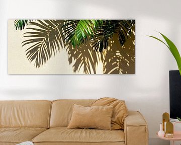 Palm shade on a light-coloured wall by Poster Art Shop