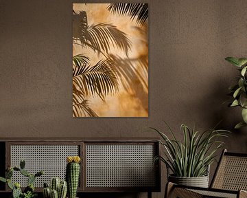Plantenschaduwen op muurkleur van Poster Art Shop