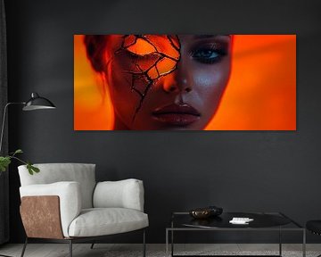 Cracked mask: beauty and breakage by Poster Art Shop