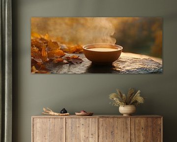 Rookkom in herfstlicht van Poster Art Shop