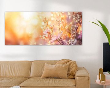 Soft blossoms in warm sunlight by Poster Art Shop