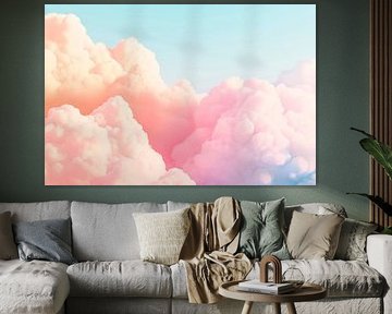Soft clouds in a pastel sky by Poster Art Shop