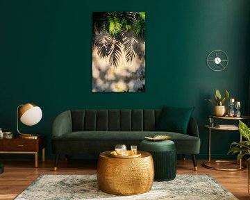 Shadow of palm leaves on wall by Poster Art Shop