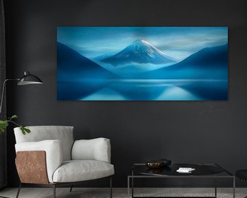 Snow-covered mountain in a sea of fog by Poster Art Shop