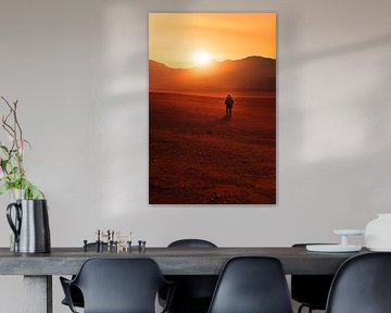 Sunset in the desert by Poster Art Shop