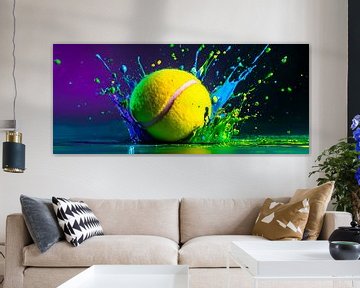 Splashing paint with tennis ball актион by Poster Art Shop