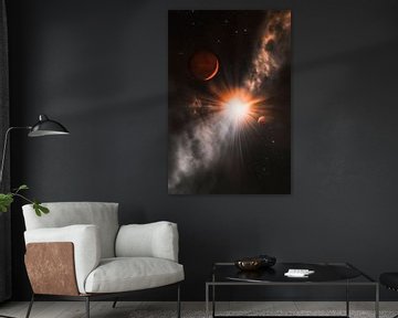 Ster explosie in de ruimte van Poster Art Shop