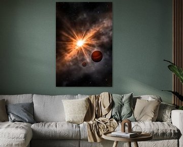Ster explosie in het heelal van Poster Art Shop