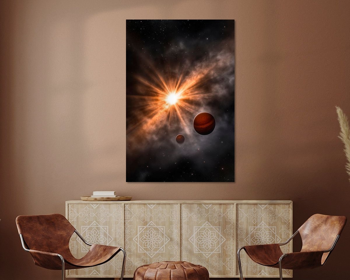 Voorbeeld van het werk in een kamer