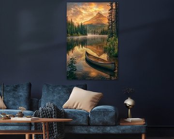 Quiet beauty on a mountain lake by Poster Art Shop