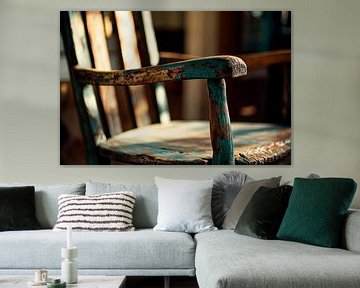 Vintage chair with patina effects by Poster Art Shop