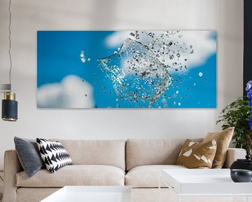 Water droplets splashing in the air by Poster Art Shop