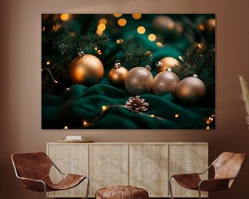 Décoration de Noël avec des boules sur Poster Art Shop