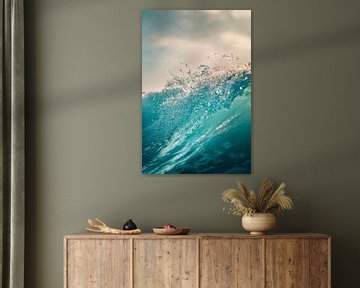 Wellenrauschen im strahlenden Licht von Poster Art Shop