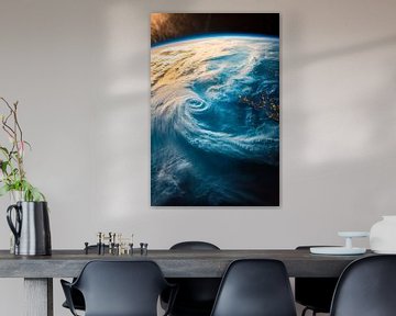 Orkaan vanuit de ruimte van Poster Art Shop