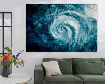 Wilde cycloonvorming in zee van Poster Art Shop