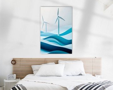 Windenergie en zachte golfvormen van Poster Art Shop