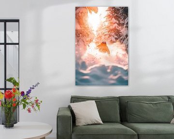 Wintersportavontuur in het zonlicht van Poster Art Shop