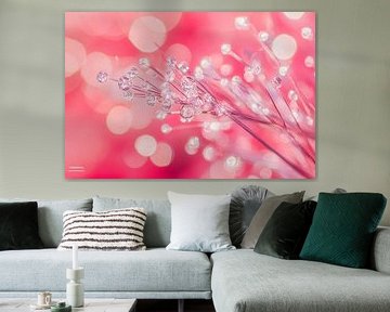 Delicate flowers in pink bokeh light by Poster Art Shop