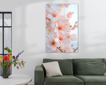 Delicate cherry blossoms in pink by Poster Art Shop