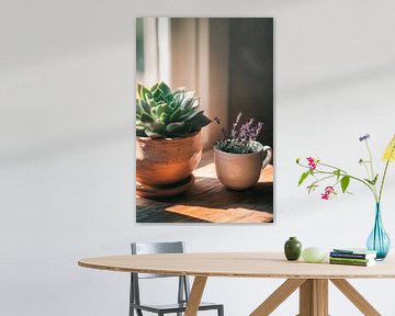 Kamerplanten in een zonnig hoekje van Poster Art Shop