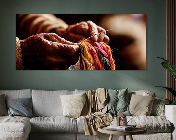 Handwerken met gekleurde garens van Poster Art Shop