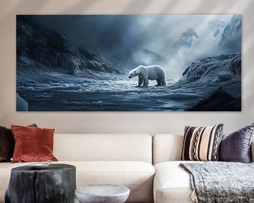 IJzige habitat van de ijsbeer van Poster Art Shop