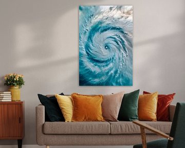 Een orkaan vanuit vogelperspectief van Poster Art Shop
