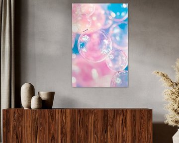 Soap bubbles in soft pastel colours by Poster Art Shop