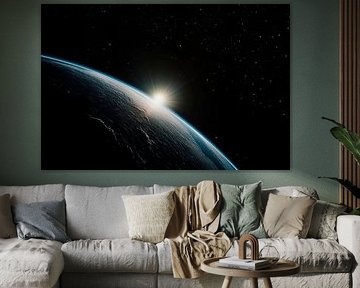 Sunrise over the earth by Poster Art Shop