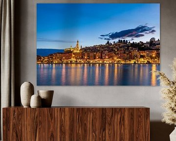 Old town of Menton on the Côte d'Azur in France by Werner Dieterich