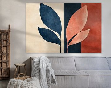 Leaf play of colours - Art motif nature meets style - Two by Poster Art Shop