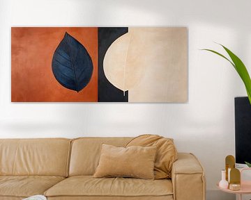 Leaf of Silence - Kleuren van de aarde van Poster Art Shop