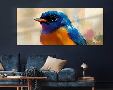 Blauwe magie - kleurenspel van het leven van Poster Art Shop