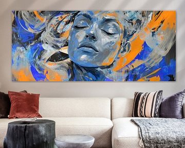 Chuchotement bleu du silence Rêve aux couleurs de la nuit Éveillé sur Poster Art Shop