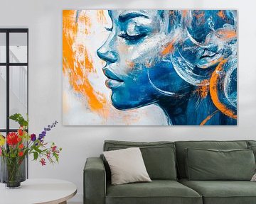 Blue whispers of silence Colourful dreams in blue Gesi by Poster Art Shop