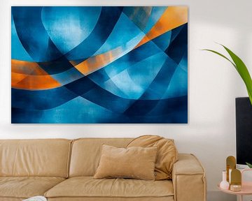 Blue whispers - luminous currents Waves of silence by Poster Art Shop