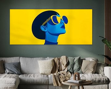 Blue light - Sunglasses glamour sun rays - Style by Poster Art Shop