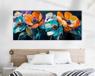 Blühende Farbenpracht – florale Kunst  Ewige Frühlingsmelod von Poster Art Shop